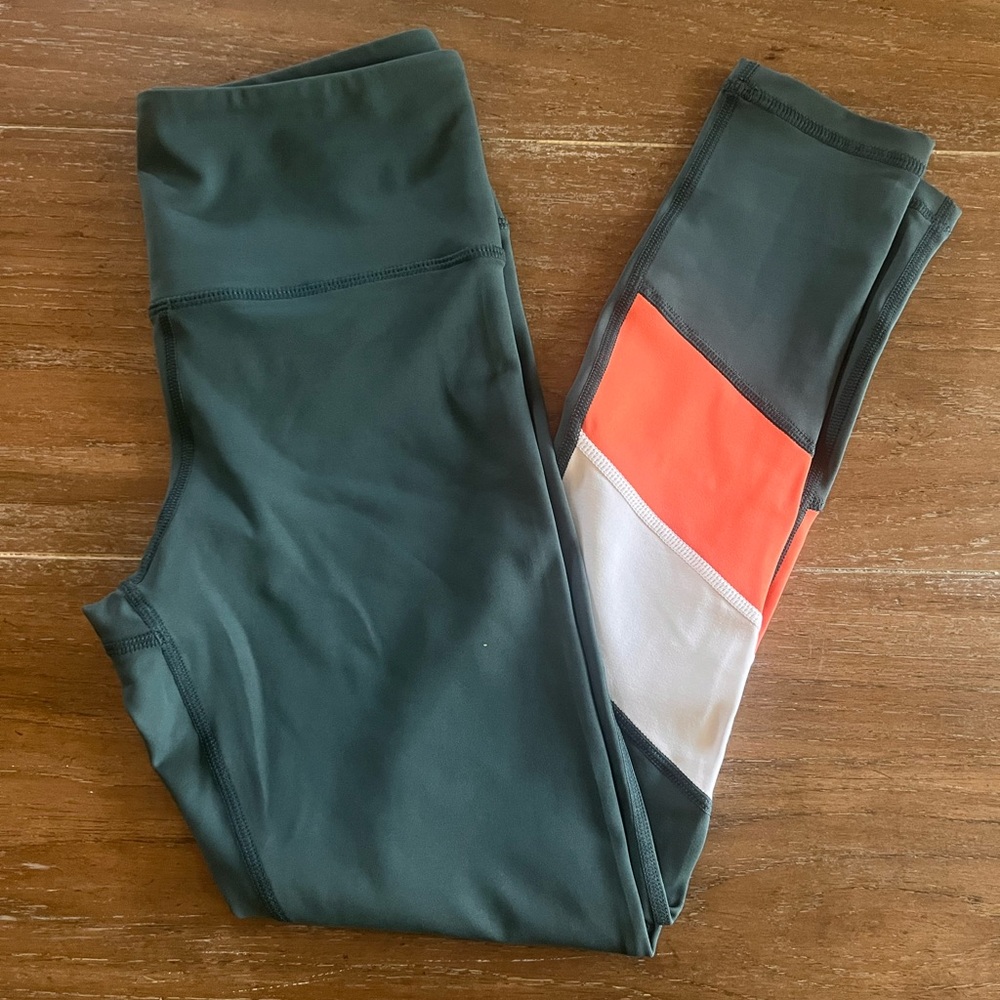 Leggings - Green and Orange